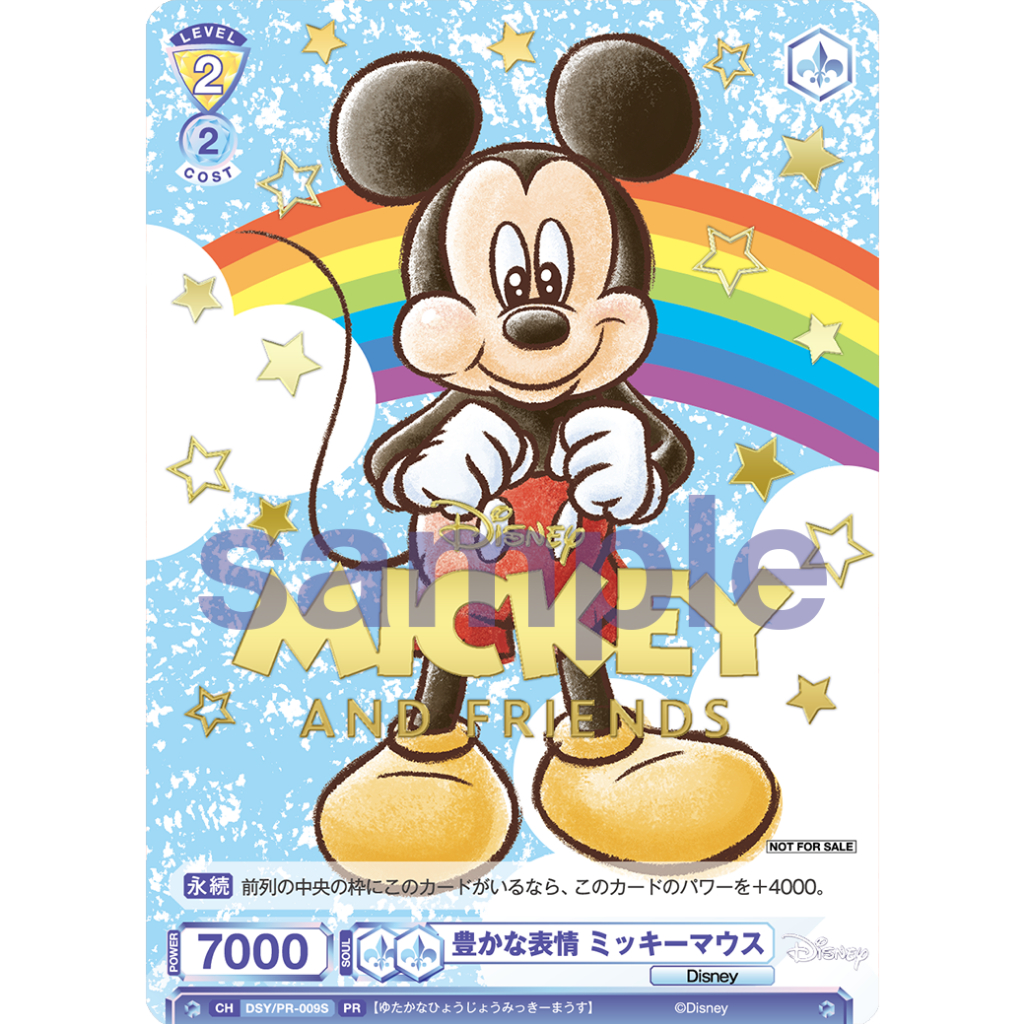 Weiss Schwarz Bau การแสดงออกที่ร่ํารวย มิกกี้เมาส์ DSY/PR-009S PR Disney CHARACTERS