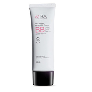 Miba บีบีครีม แคลเซียมไอออน แร่ธาตุ 50 มล. SPF50+PA++++