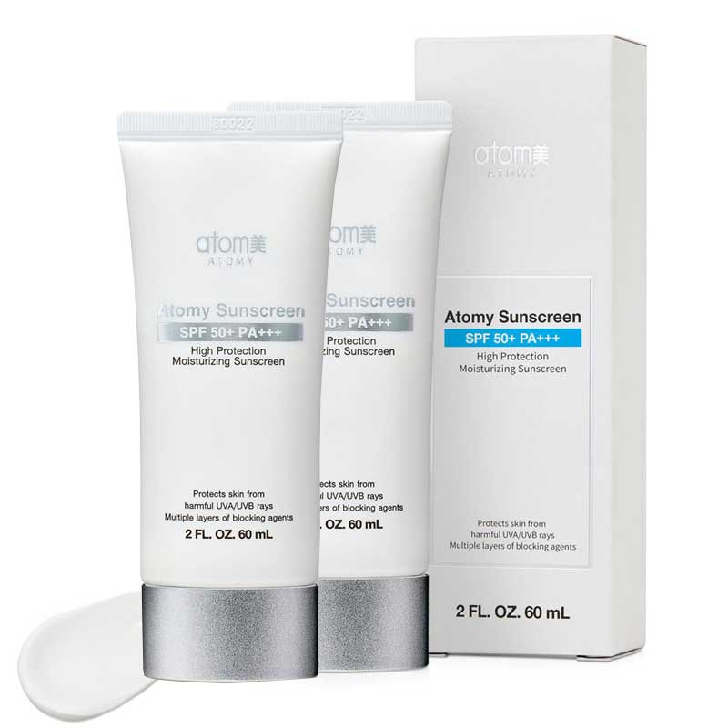 Atomy ครีมกันแดด SPF 50+ PA+++ กันแดด แข็งแรงมาก สีขาว 2 FL. Oz.60 มล. * 2 ชุด