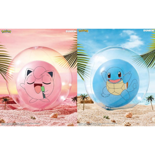 🎀【พร้อมส่ง】 Pokemon x Dunkin dounts Snorlax/ Jigglypuff Beach Ball