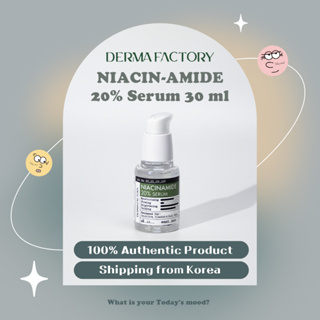 [DermaFactory] Niacinamide เซรั่ม 20% 30 มล. | ผลิตภัณฑ์ดูแลผิว ไวท์เทนนิ่ง สูตรน้ํากุหลาบ สไตล์เกาหลี