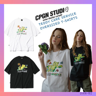 [CPGN Studio] TEDDY CARE SERVICE OVERSIZED T- SHIRTS / 2COLOR M, L / สินค้าเกาหลี / แขนสั้น