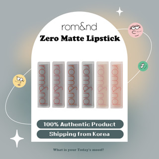 [rom&amp;nd] Zero MATTE LIPSTICK (มี 20 สี) | Romand ลิปสติก เนื้อแมตต์ ติดทนนาน