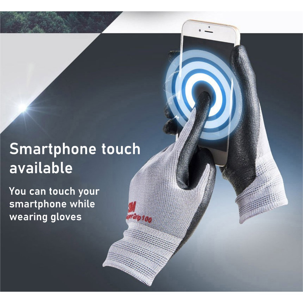 [3M] Super Grip 100 Gloves / 2 Colors / Nitrile Foam Coated Safety Gloves / การรับรอง 
