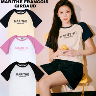 [MARITHE Francois GIRBAUD] W RAGLAN REGULAR LOGO TEE / 3 สี / ของแท้ 100% / ขายดีมาก / ส่งจากเกาหลีใต้