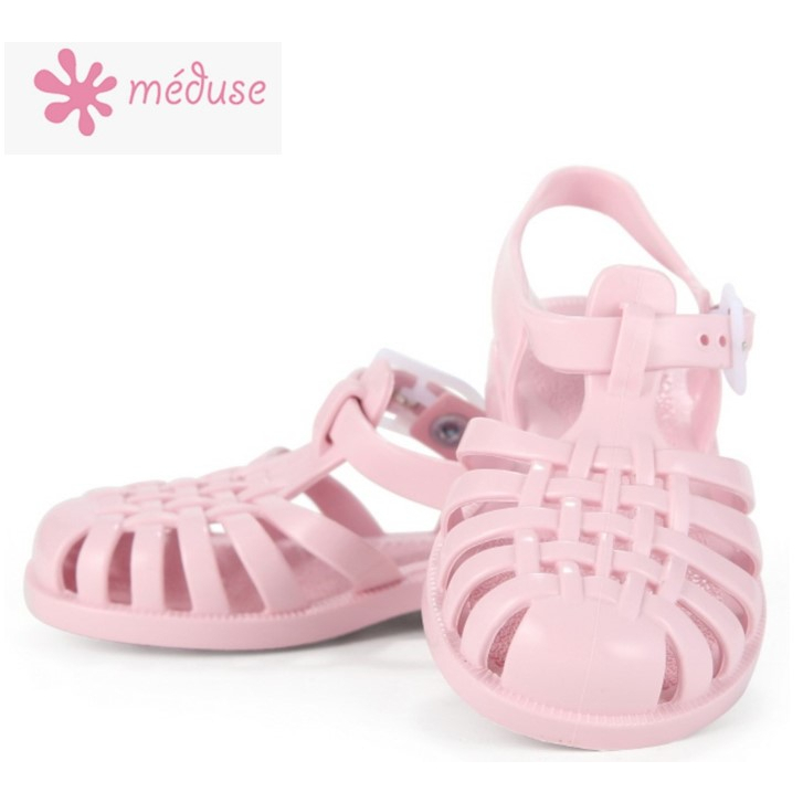 [MEDUSE] Sun201 รองเท้าแตะ สีชมพูอ่อน สไตล์ฝรั่งเศส สําหรับเด็ก