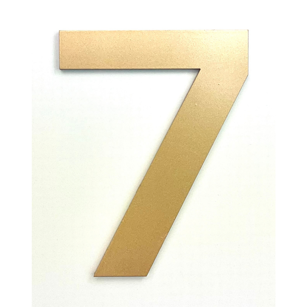 No.7 ( Number Seven ) Gold Large House หรือ Unit Numbering ป้ายอะคริลิคสําหรับ HBD, Condo , Office