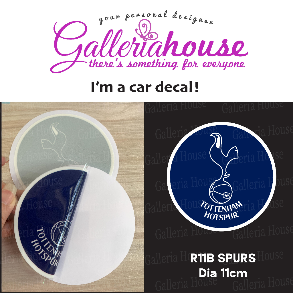 รูปลอกรถ Tottenham Hotspur ฟุตบอลคลับฟุตบอลรอบสีฟ้า SPURS รถหน้าต่าง decal supporter พัดลม