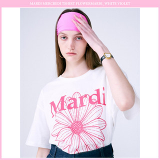 เสื้อยืด พิมพ์ลายดอกไม้ MARDI MERCREDI สีขาว สีม่วง