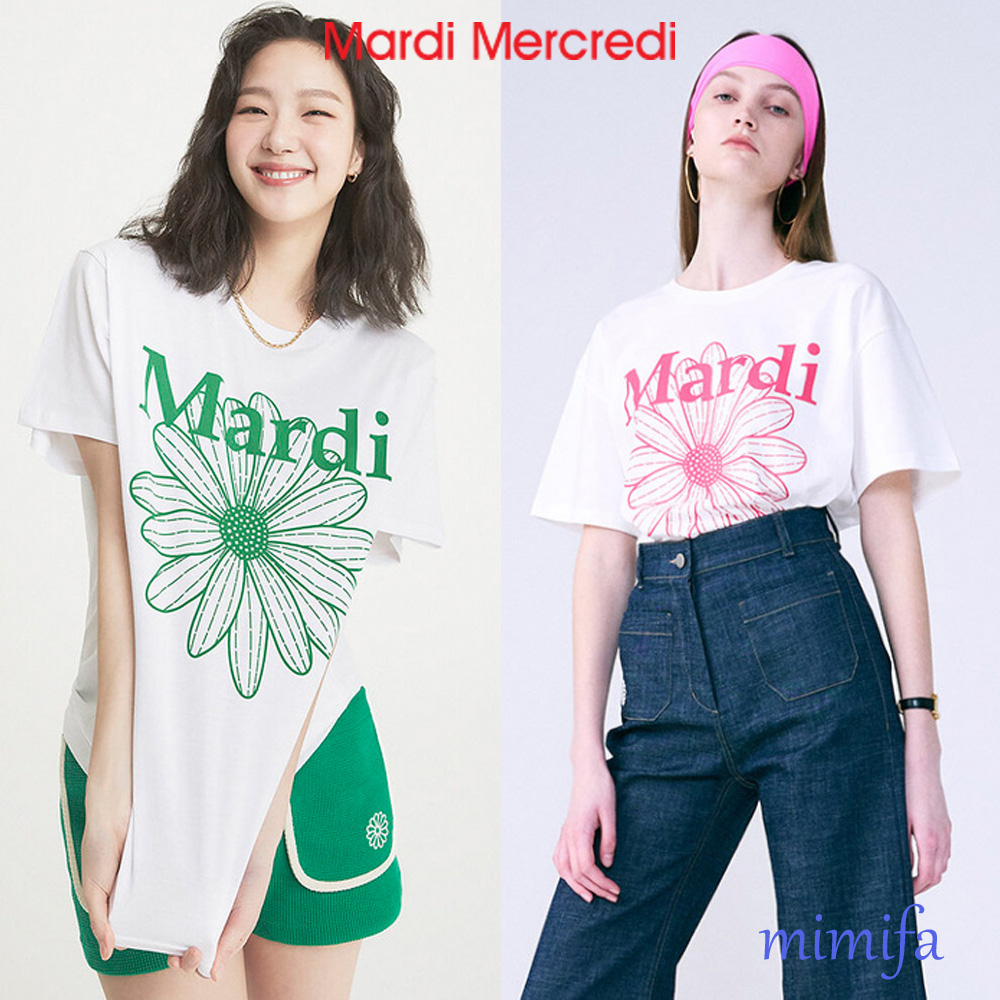 [ Mardi MERCREDI ] เสื ้ อยืด FLOWERMARDI