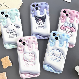 เคสโทรศัพท์มือถือ TPU นิ่ม ปิดด้านหลัง 3D ลายการ์ตูนน่ารัก เมโลดี้ KT Cat สําหรับ iPhone 11 XR 7 8 6 6s Plus 14 13 12 Pro MAX X XS MAX SE 2020 iPhone เคส