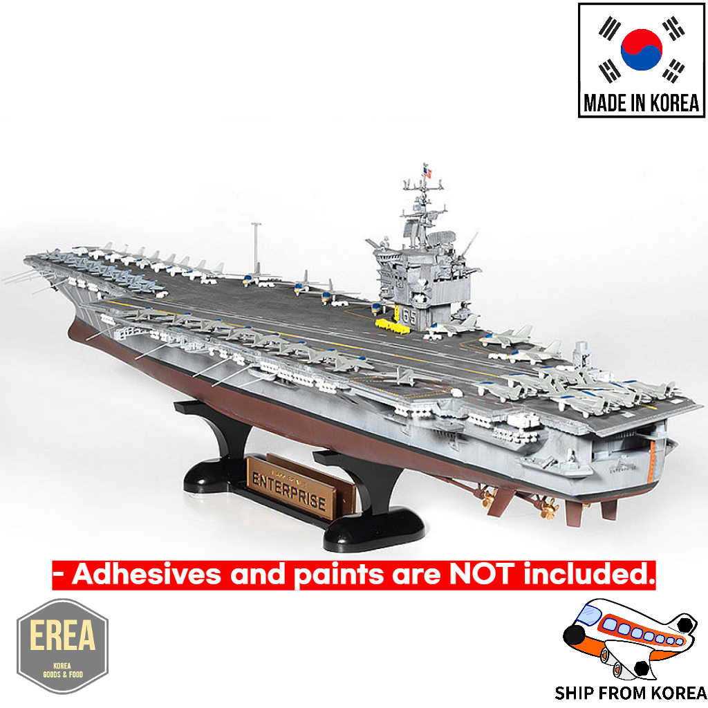 Academy USS Enterprise CVN-65 เรือบรรทุกเครื่องบินพลาสติกชุด 1/600 Scale ไม่มี MCP