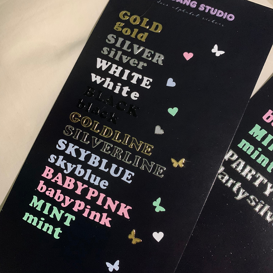 [SOOANG Studio] Sooangs สติกเกอร์โฮโลแกรม 001 6 มม. ABC น่ารัก สไตล์เกาหลี สําหรับตกแต่งสมุดไดอารี่ DIY