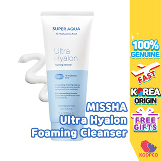 [MISSHA] Super Aqua Ultra Hyalron Foaming Cleanser 200 มล. / ผลิตภัณฑ์ดูแลผิว / เครื่องสําอางเกาหลี