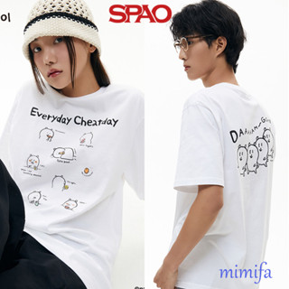 SPAO เสื้อยืดแขนสั้น พิมพ์ลายกราฟฟิคสเปโอ