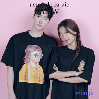 เสื้อยืดแขนสั้น พิมพ์ลาย acme de la vie ADLV ขนาดเล็ก สีเหลือง สําหรับเด็ก