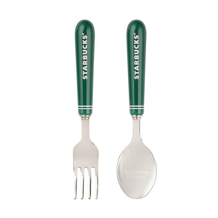  【พร้อมส่ง】2023 แก้วสตาร์บัคส์เกาหลี Starbucks Korea Summer joy spoon fork set
