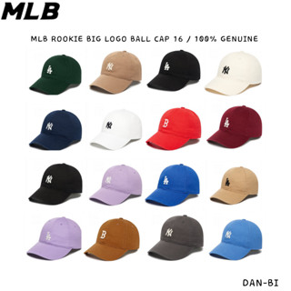 [MLB] Rookie SMALL LOGO UNISEX BALL CAPS 16 สี /[APRIL- NAKYONG] สไตล์เกาหลี ของแท้ 100%