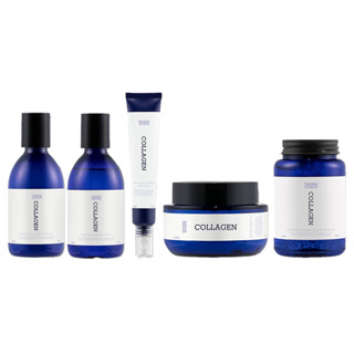 tenzero deep aqua collagen 2x skincare line (toner 200ml, emulsion 200ml, eye serum 30ml, cream 100g, all in one ampoule 250ml)