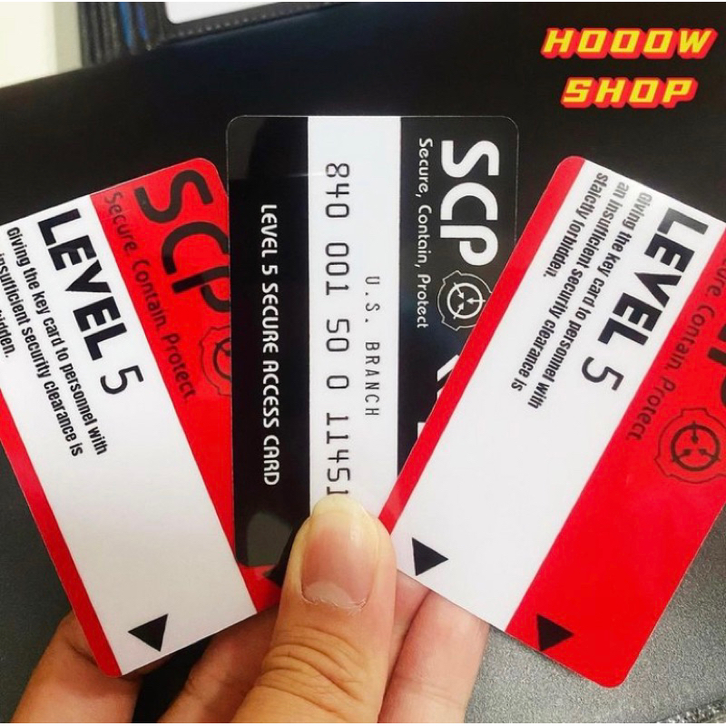 ( SG) SCP LEVEL CARD STICKERS / PICISE / SCP MONSTER STICKERS / WARNING CARD / SECURE PROTECT NETS C