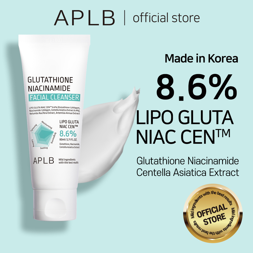 APLB Glutathione Niacinamide Facial Cleanser 80ml กลูต้าไธโอน ไนอาซินาไมด์ เฟเชียล คลีนเซอร์ | เนื้อโฟมไมโครบับเบิ้ล