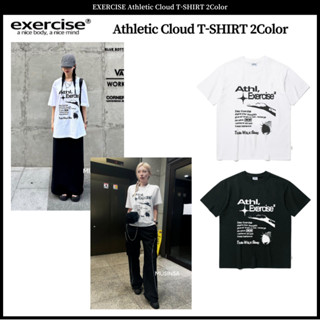 Exercise เสื้อยืด ลายก้อนเมฆ สําหรับออกกําลังกาย 2 สี