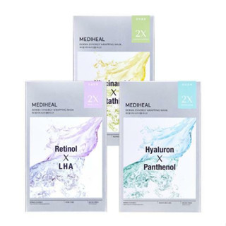 [MEDIHEAL] ใหม่✨ แผ่นมาส์กหน้า Derma Synergy: Retinol * LHA, Hyaluron * Panthenol, Niacinamide * Glutathione