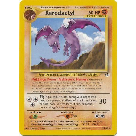 English Pokemon Aerodactyl - 15/64 - Unlimited Neo Revelation Unlimited Singles