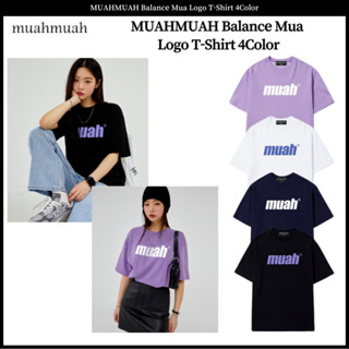 Muahmuah เสื้อยืด พิมพ์ลายโลโก้ Balance Mua 4 สี