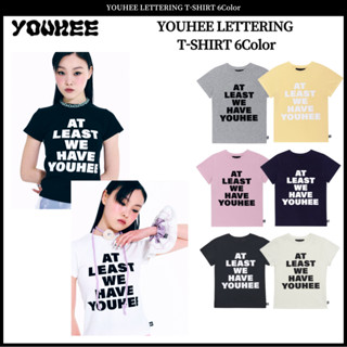Youhee เสื้อยืด พิมพ์ลายตัวอักษร 6 สี