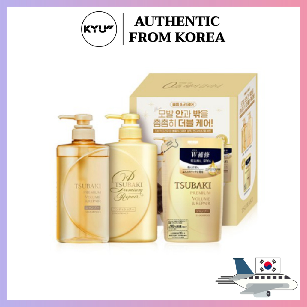 Tsubaki Premium แชมพู และครีมนวดผม 490 มล. และแชมพูรีฟิล 330 มล. | TSUBAKI Premium Volume & Repair S