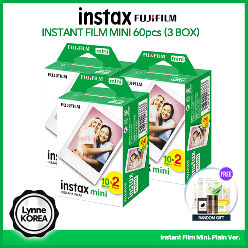 [20/40/60 ชิ้น] Fujifilm Instax Mini ฟิล์มสําเร็จรูป แพ็กคู่ (สีขาว) 20 รูป