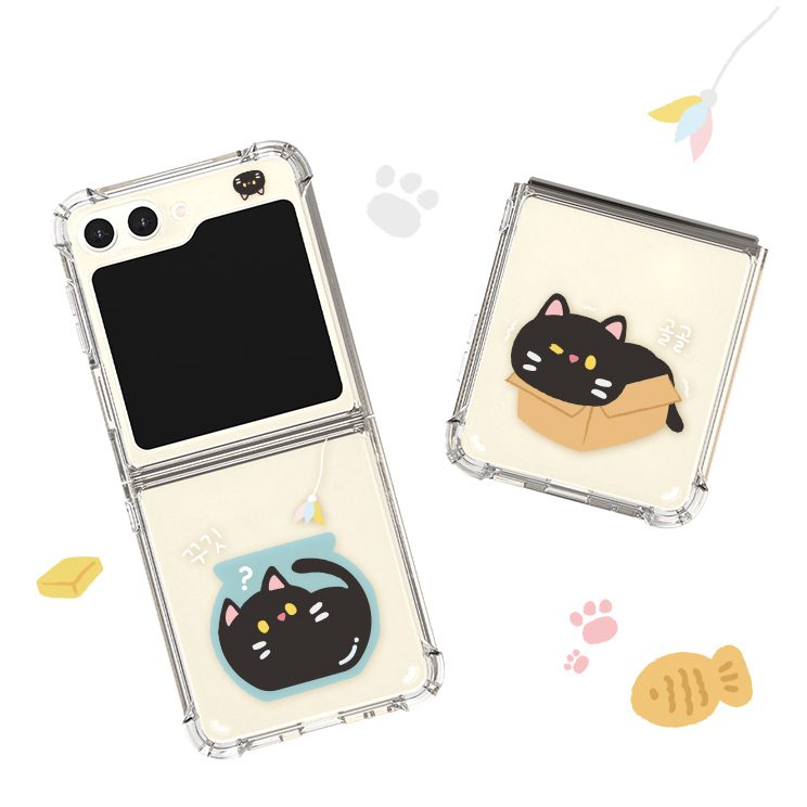 เคสใส ธีมแมวน่ารัก สําหรับ galaxy z flip 5 flip5
