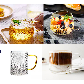 แก้วน้ําแก้ว 4 มัด 300ml-400ml แก้วถ้วยแก้ว แก้วน้ํา