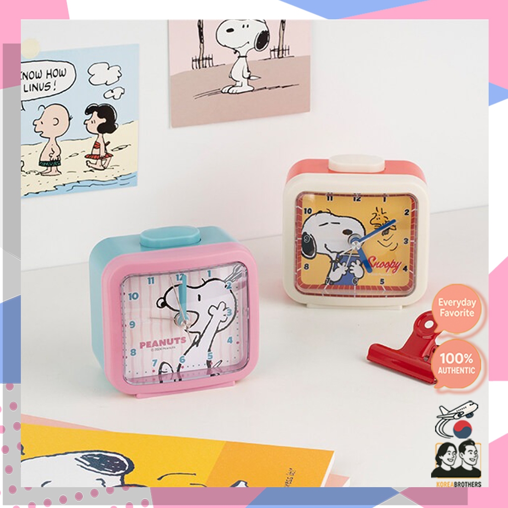 Peanuts x Snoopy นาฬิกาตั้งโต๊ะย้อนยุค 2 ประเภท / นาฬิกาปลุก / Snoopy Gift Home Decor