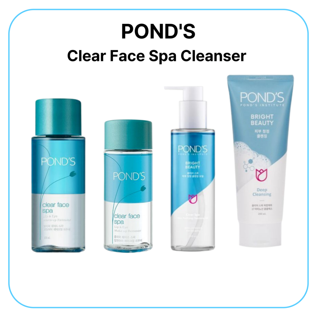 Ponds Clear Face Spa Lip & Eye Remover 300ml/ 120ml Ponds Clear Spa Deep Cleanser Foam 200ml คลีนซิ่งออยล์ 200ml