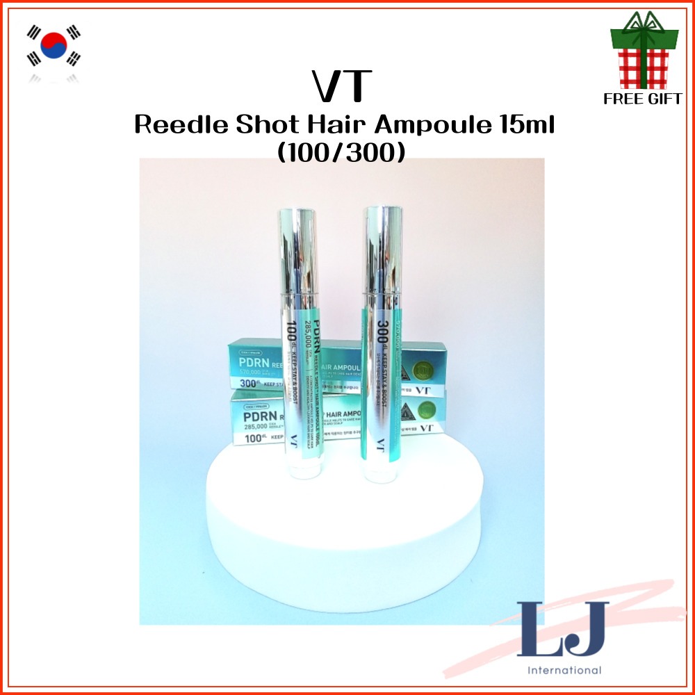 VT COSMETICS Vt เครื่องสําอาง PDRN Reedle Shot Hair Ampoule 100dL/300dL
