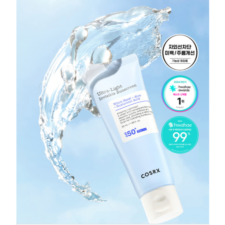 [K-Beauty] Cosrx Ultra Light Invisible Sunscreen SPF50+ PA++++ 50ml, 1ea
