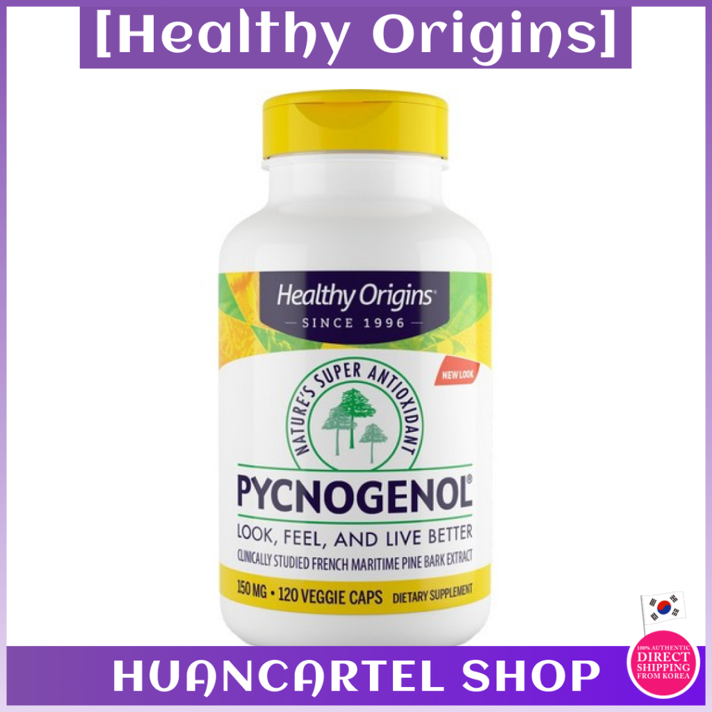 ORIGINS [ต้นกําเนิดเพื่อสุขภาพ] Pycnogenol 150mg 120 Veggie Capsules | จัดส่งจากกรุงเทพเกาหลี