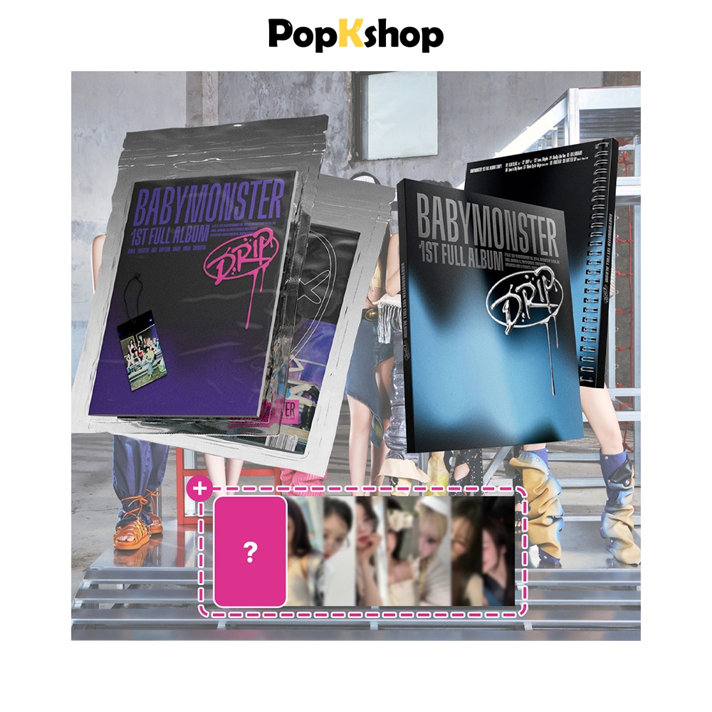 [ของแถม] BABYMONSTER 1st Full Album [ DRIP ] ZIP LOCK / BINDER ver BM