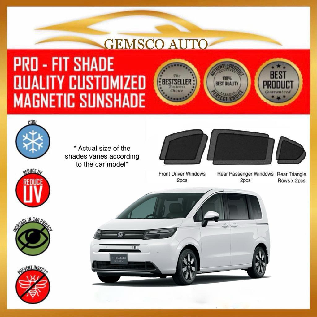 Honda Freed 3rd Gen GT 2024 (6 /7 )Magnetic Sunshade Window Shade/ด้านหลังกระจกบังแดด/ด้านหลัง