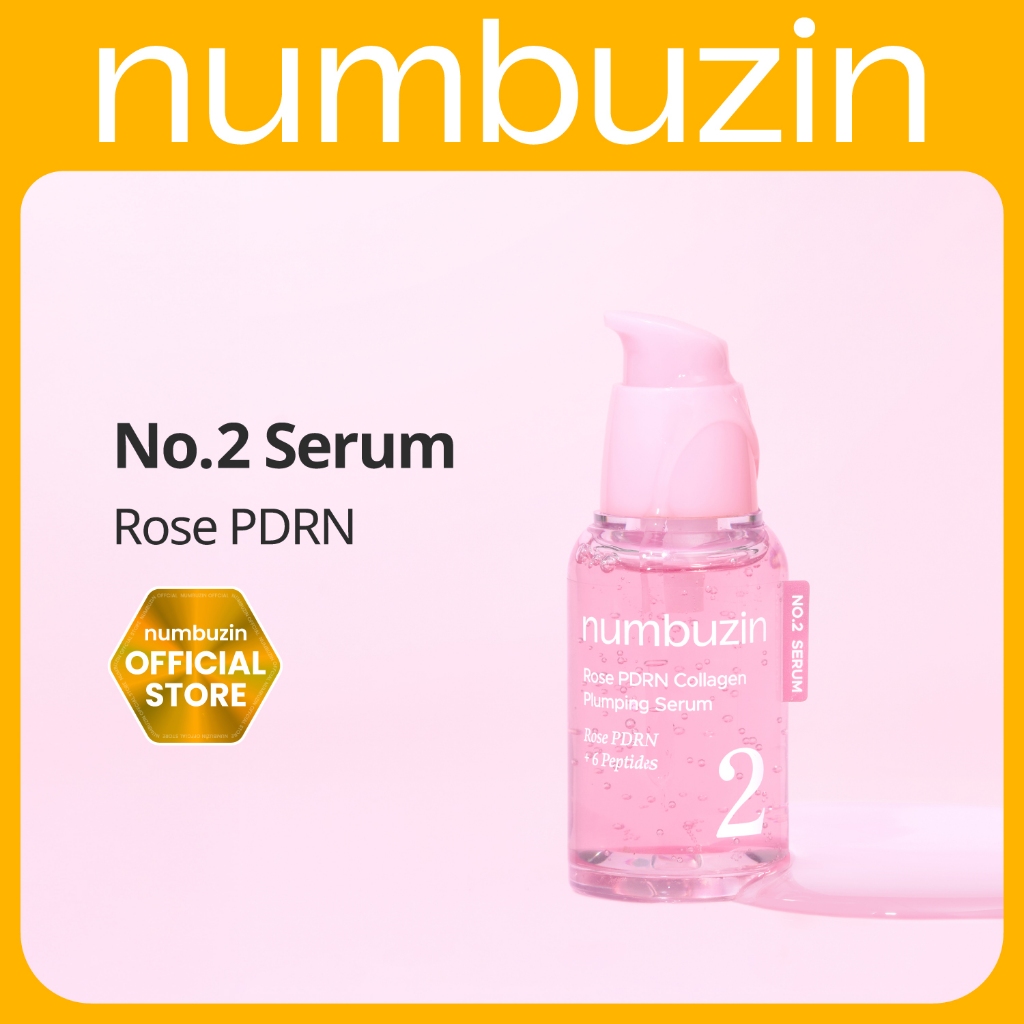 [Numbuzin Official] เซรั่ม PDRN หน้าอิ่มเด้ง No.2 Rose PDRN Collagen Plumping Serum 30ml