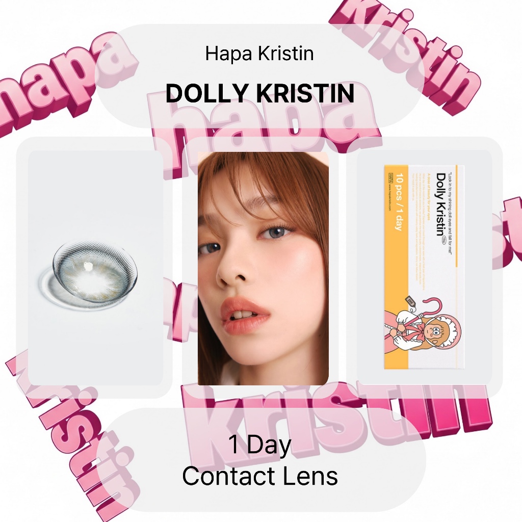 [ฮาปา คริสติน] คอนแทคเลนส์ 1 วัน <Dolly Kristen> (สีเทา) (13.6mm) ดอลลี่ คริสติน