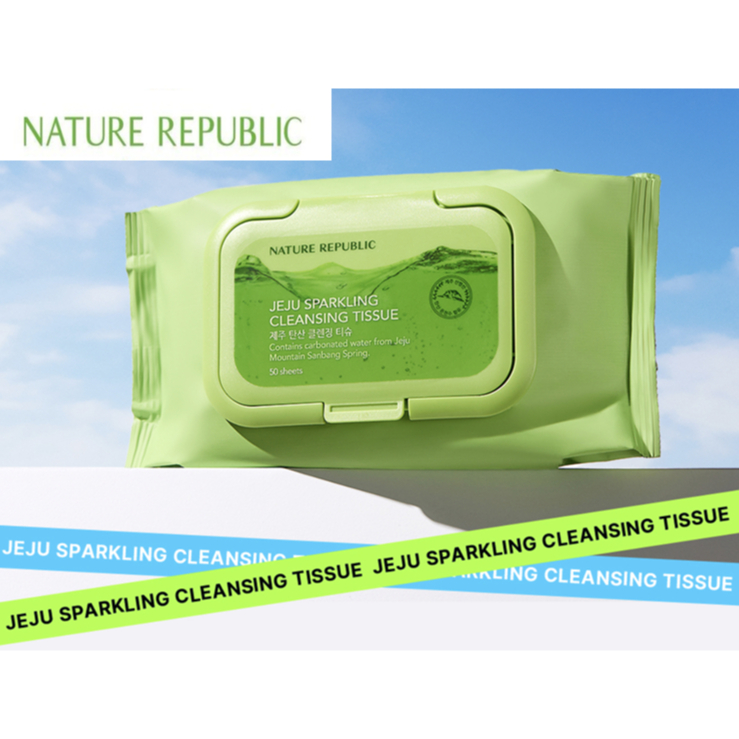 [Nature Republic] กระดาษเช็ดหน้า Jeju Sparkling 50ea