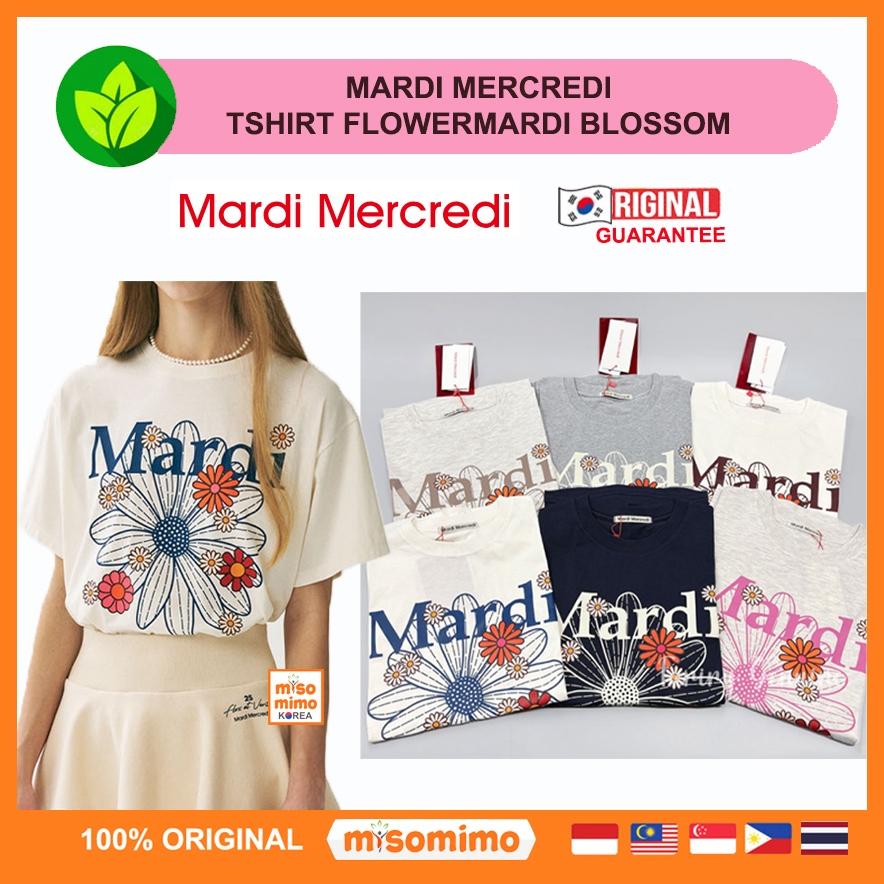 ❤️แท้ / พร้อมส่ง❤️ Mardi Mercredi TSHIRT FLOWERMARDI BLOSSOM ของแท้ 100%