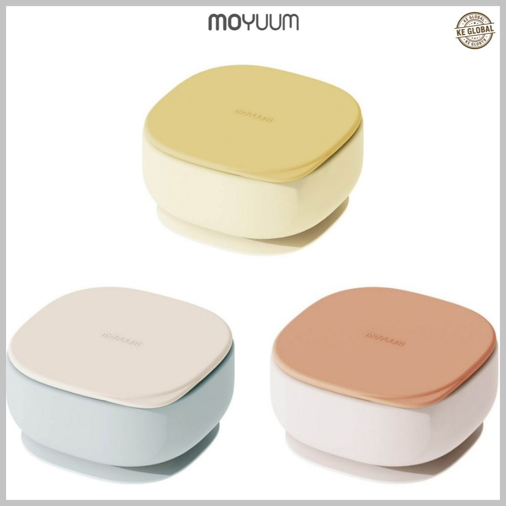 [MOYUUM] จานชามดูดซิลิโคนมัสตาร์ดข้าวโอ๊ตดินเผา BPA Free Baby Feeding Korea