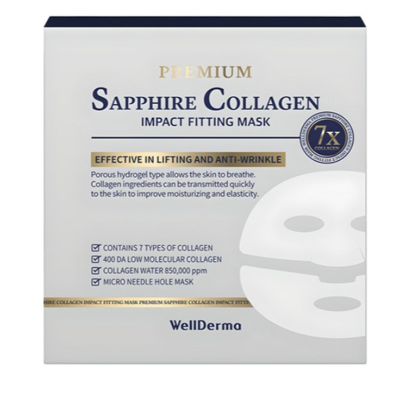 เวลเดอร์มา พรีเมี่ยมไพลิน คอลลาเจน อิมแพค เหมาะสม หน้ากาก | Intensive Anti-Aging Luxury Sheet Pack (