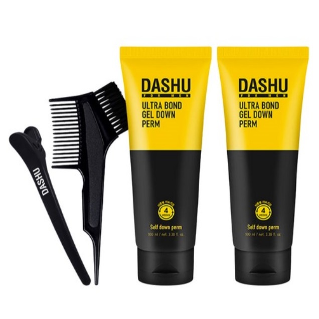 2 ชิ้น DASHU สําหรับผู้ชาย Ultra Bond Gel Down Perm 100ml x 2