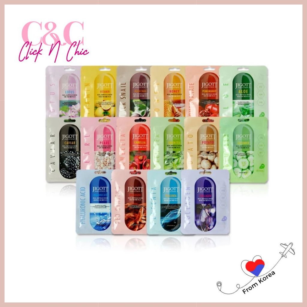 Jigott Real Mask 16 ชนิด only 1 sheet 27g