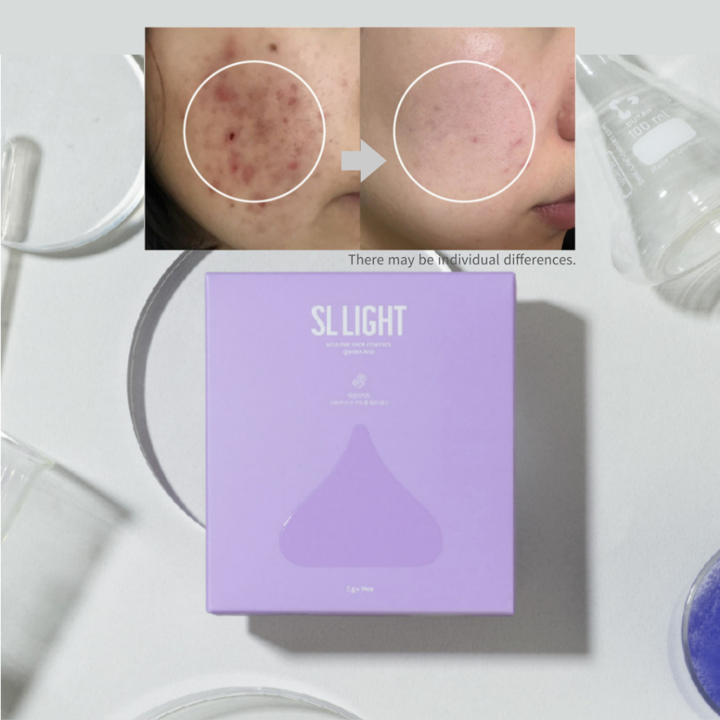 Sllight Azulene Pad Ecelite Azulene Spot Control สิวผิวอักเสบการปรับปรุง Quarter Pad 5g, 14ea